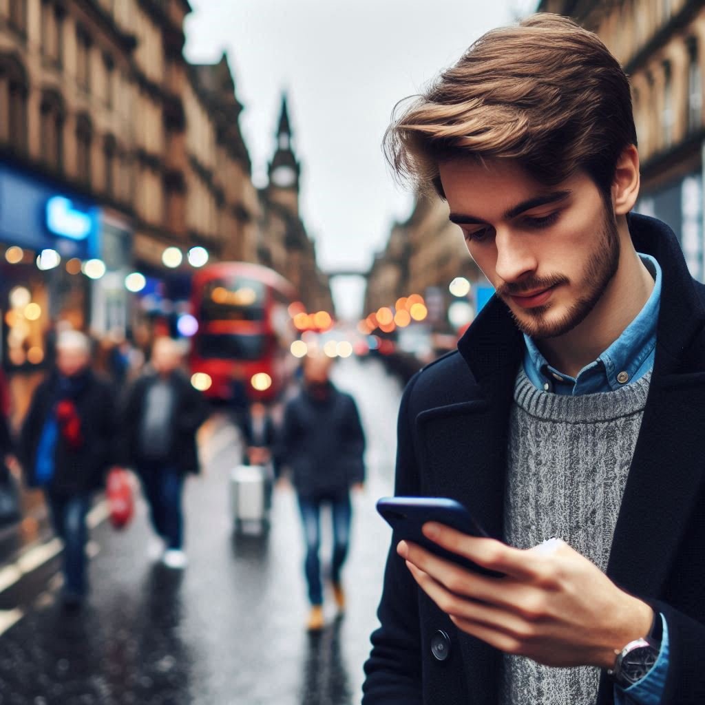 Person holding phone